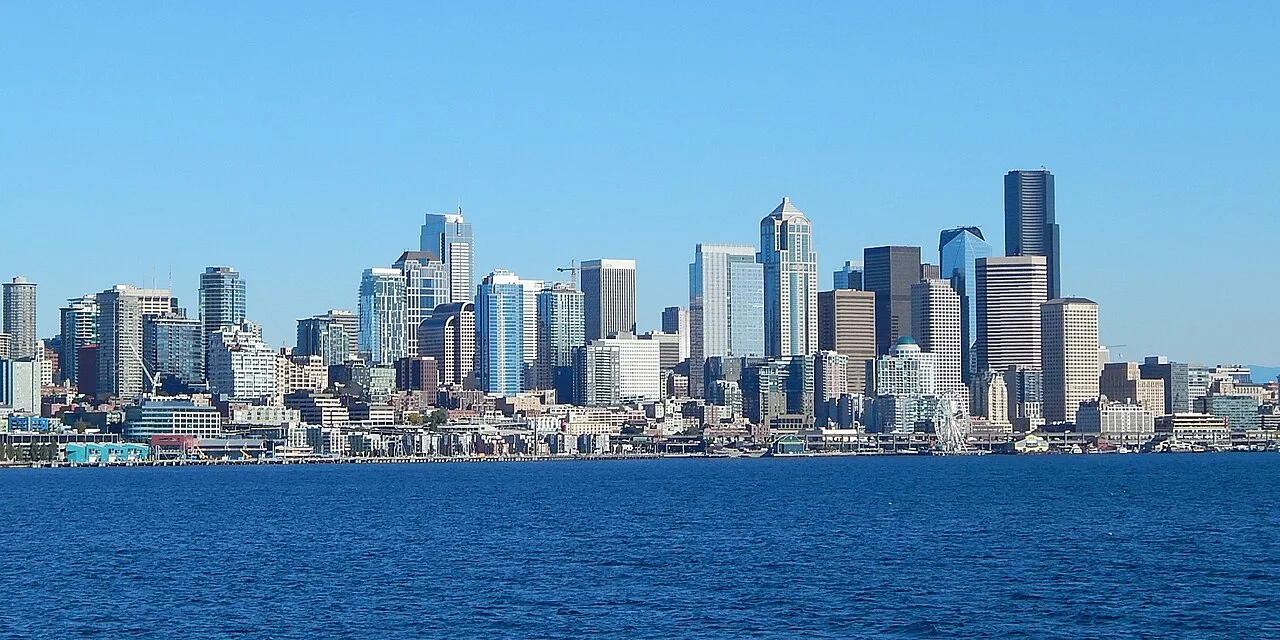 Seattle skyline across Elliott Bay